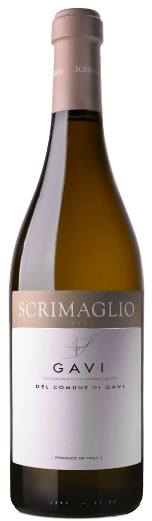 Voorkant fles Scrimaglio Gavi di Gavi DOCG 2023 witte wijn