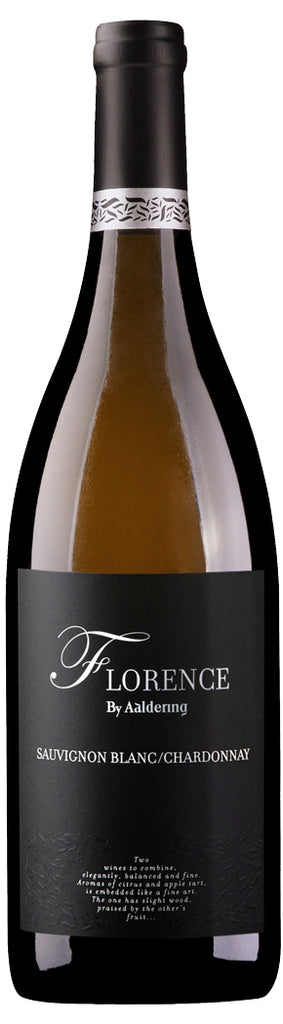 Voorkant fles van Aaldering Sauvignon Blanco Chardonnay Zuid-Afrika 2023 witte wijn