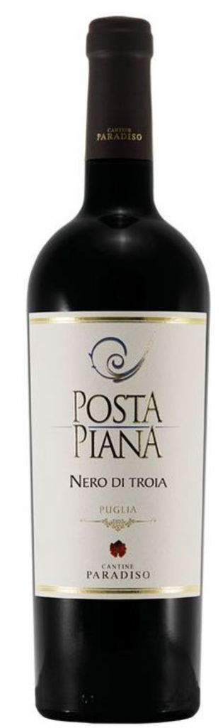 Voorkant van fles Cantine Paradiso Posta Piana Nero di Troia Puglia IGP 2020 rode wijn