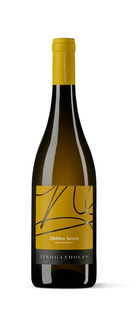 Voorkant fles van Nino Gandolfo Zibibbo Sicilië IGP 2023 witte wijn