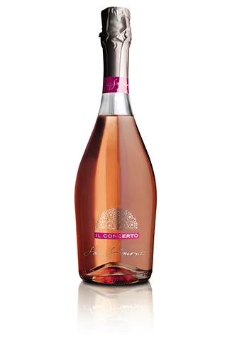 Voorkant fles van San Simone merlot refosco Friuli mousserende rosé wijn